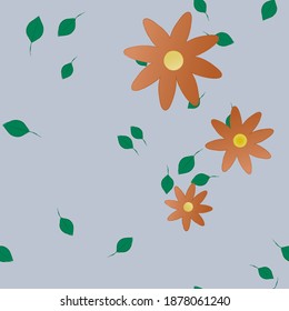 Floral abstract background texture. Seamless flowers pattern.