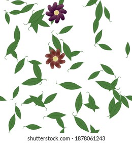 Floral abstract background texture. Seamless flowers pattern.