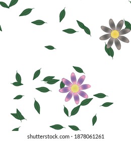 Floral abstract background texture. Seamless flowers pattern.