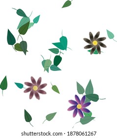 Floral abstract background texture. Seamless flowers pattern.