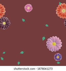 Floral abstract background texture. Seamless flowers pattern.