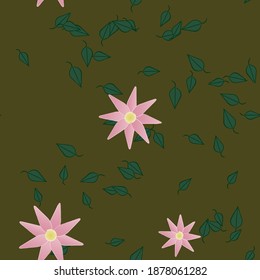 Floral abstract background texture. Seamless flowers pattern.