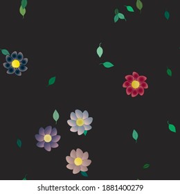 Floral abstract background texture. Seamless flowers pattern.