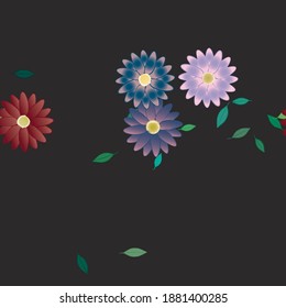 Floral abstract background texture. Seamless flowers pattern.