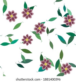 Floral abstract background texture. Seamless flowers pattern.