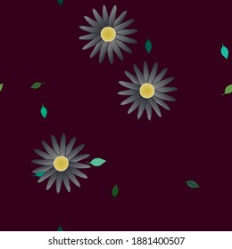 Floral abstract background texture. Seamless flowers pattern.