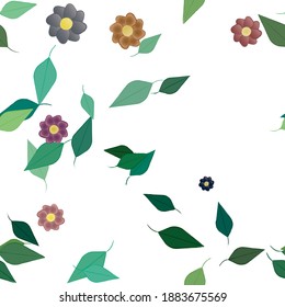 Floral abstract background texture. Seamless flowers pattern.