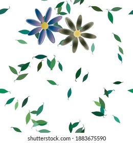 Floral abstract background texture. Seamless flowers pattern.