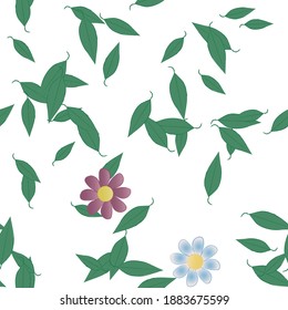 Floral abstract background texture. Seamless flowers pattern.