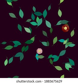 Floral abstract background texture. Seamless flowers pattern.