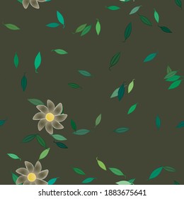 Floral abstract background texture. Seamless flowers pattern.