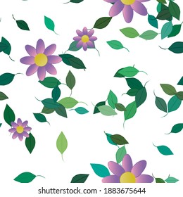 Floral abstract background texture. Seamless flowers pattern.