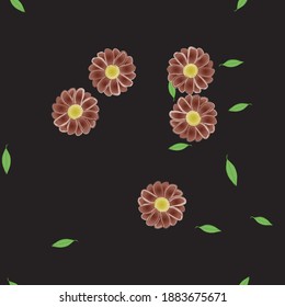 Floral abstract background texture. Seamless flowers pattern.