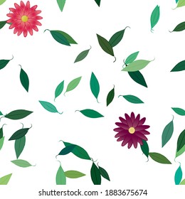 Floral abstract background texture. Seamless flowers pattern.