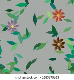 Floral abstract background texture. Seamless flowers pattern.