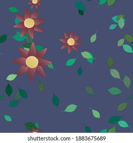 Floral abstract background texture. Seamless flowers pattern.