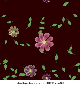 Floral abstract background texture. Seamless flowers pattern.