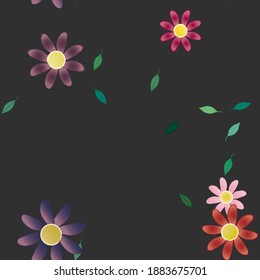 Floral abstract background texture. Seamless flowers pattern.