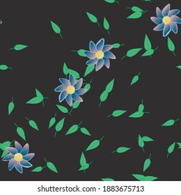 Floral abstract background texture. Seamless flowers pattern.