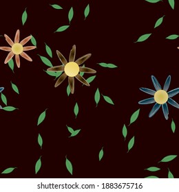 Floral abstract background texture. Seamless flowers pattern.