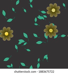 Floral abstract background texture. Seamless flowers pattern.