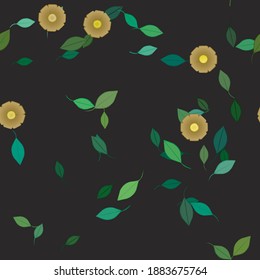 Floral abstract background texture. Seamless flowers pattern.
