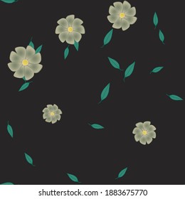 Floral abstract background texture. Seamless flowers pattern.