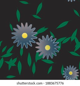 Floral abstract background texture. Seamless flowers pattern.