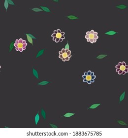 Floral abstract background texture. Seamless flowers pattern.