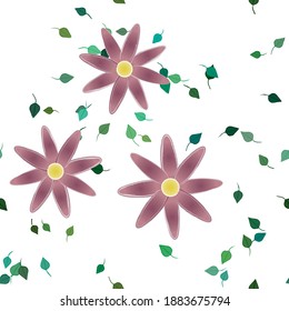 Floral abstract background texture. Seamless flowers pattern.