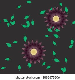 Floral abstract background texture. Seamless flowers pattern.