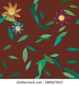 Floral abstract background texture. Seamless flowers pattern.