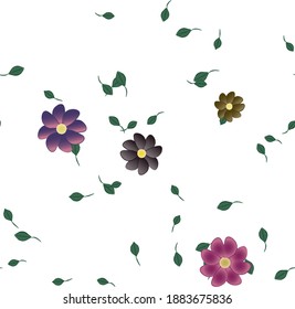 Floral abstract background texture. Seamless flowers pattern.
