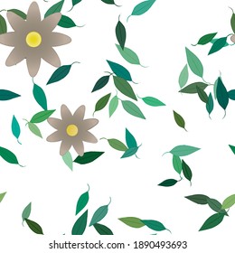 Floral abstract background texture. Seamless flowers pattern.