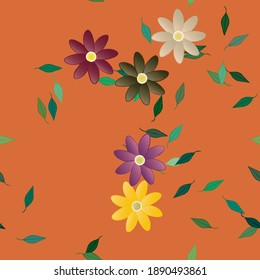 Floral abstract background texture. Seamless flowers pattern.