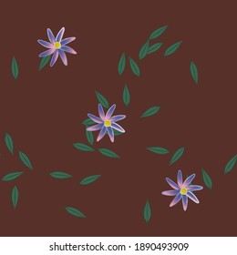 Floral abstract background texture. Seamless flowers pattern.