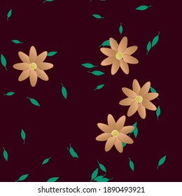 Floral abstract background texture. Seamless flowers pattern.