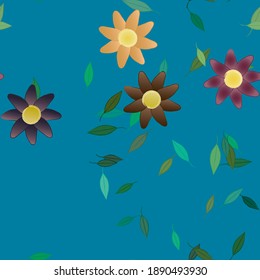 Floral abstract background texture. Seamless flowers pattern.