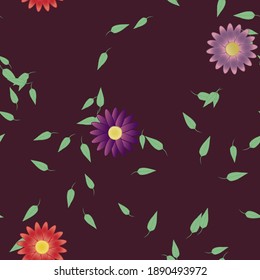 Floral abstract background texture. Seamless flowers pattern.