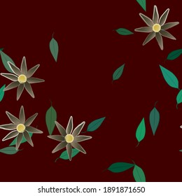 Floral abstract background texture. Seamless flowers pattern.
