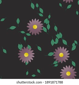 Floral abstract background texture. Seamless flowers pattern.