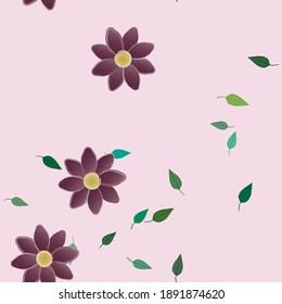 Floral abstract background texture. Seamless flowers pattern.