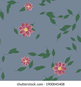 Floral abstract background texture. Seamless flowers pattern.