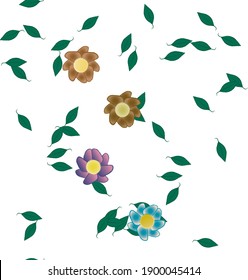 Floral abstract background texture. Seamless flowers pattern.