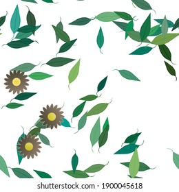 Floral abstract background texture. Seamless flowers pattern.