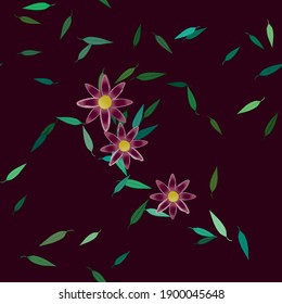 Floral abstract background texture. Seamless flowers pattern.