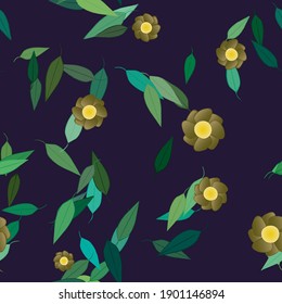 Floral abstract background texture. Seamless flowers pattern.