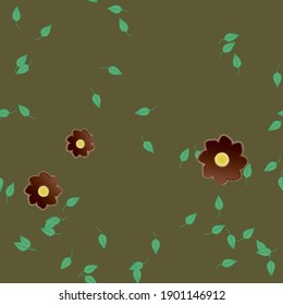 Floral abstract background texture. Seamless flowers pattern.