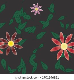 Floral abstract background texture. Seamless flowers pattern.
