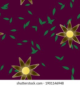 Floral abstract background texture. Seamless flowers pattern.